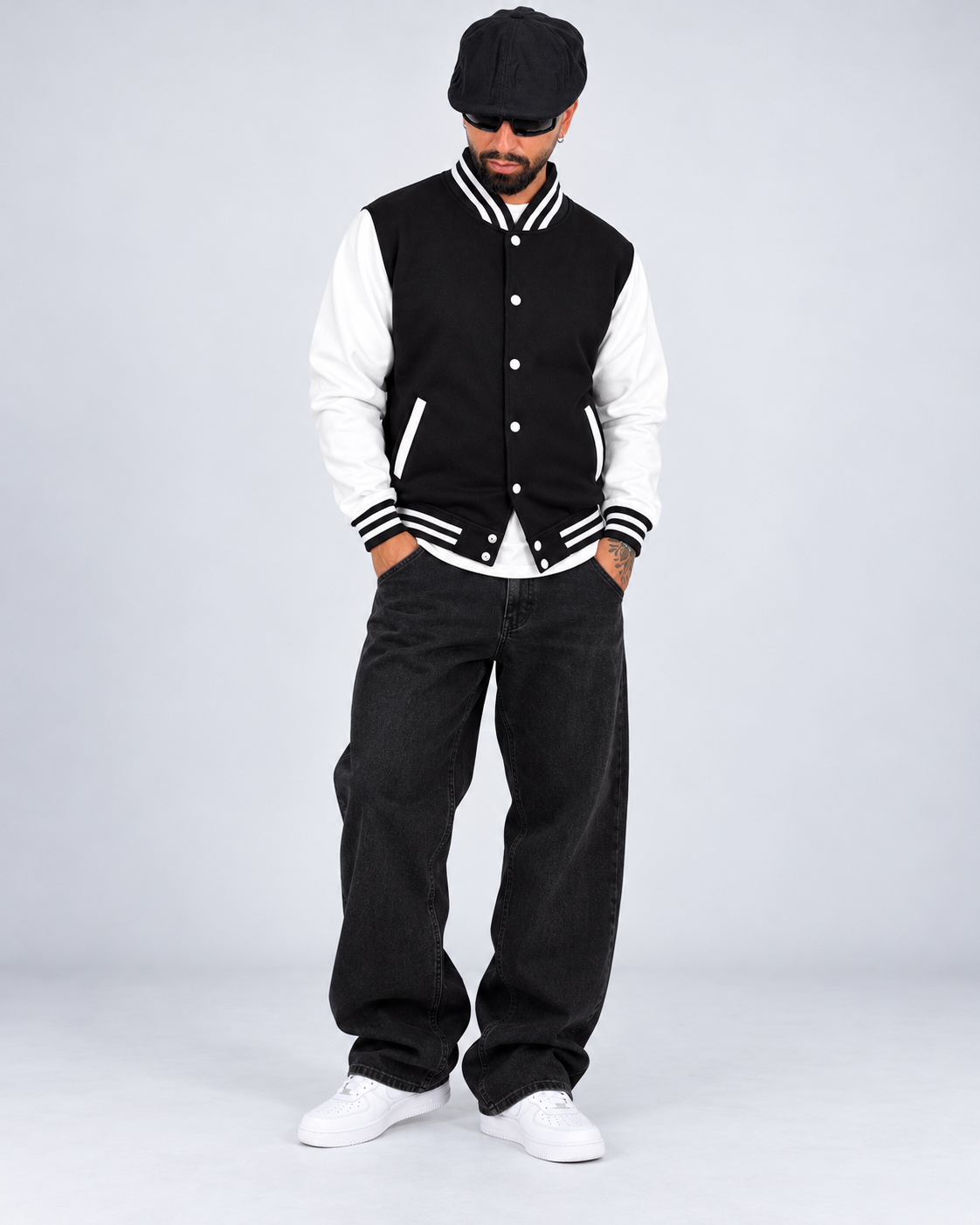 Felpa “Varsity” Nera
