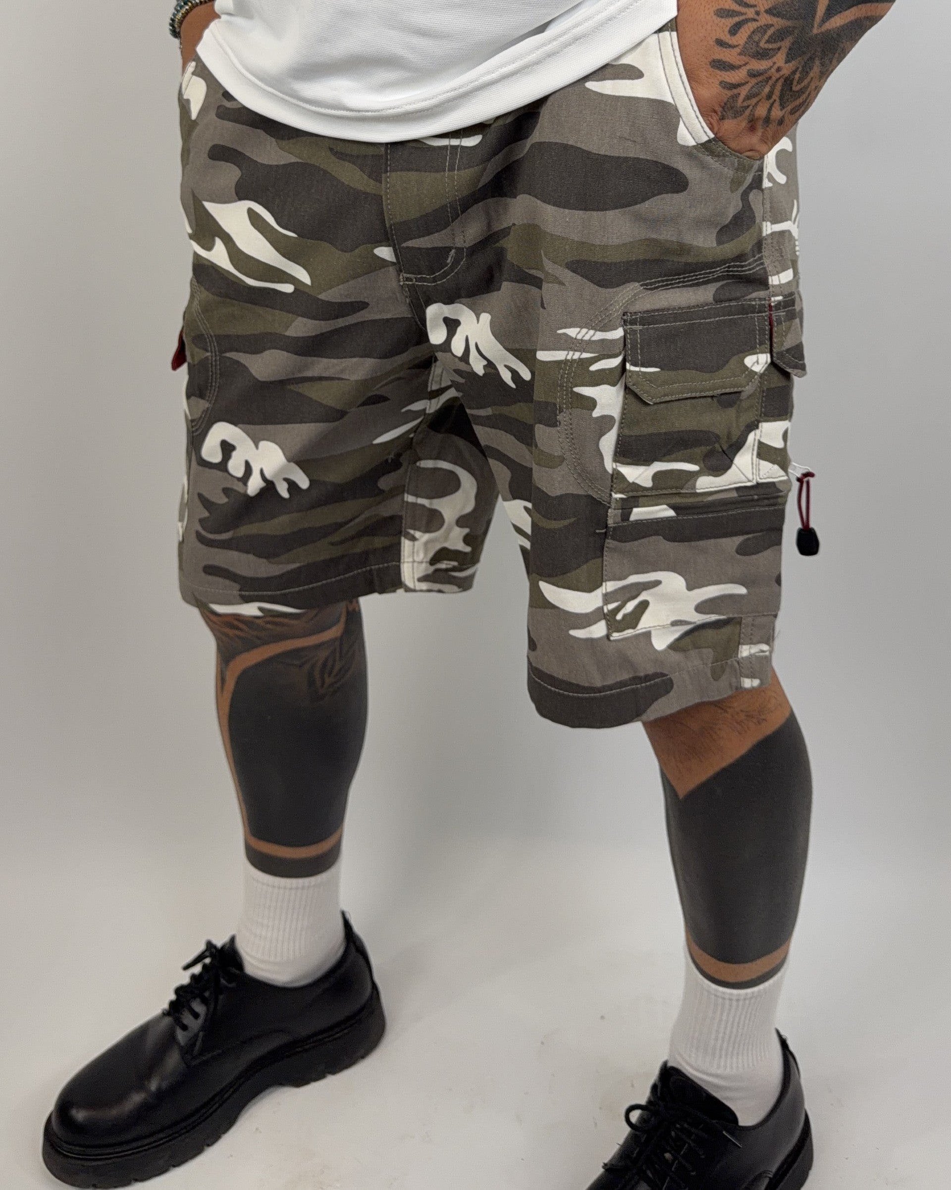 Bermuda Cargo Camouflage White