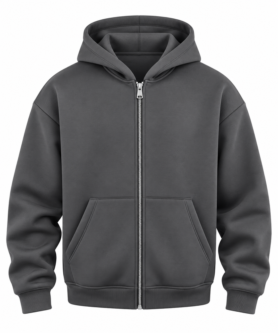 Felpa “Essential Zip” Dark Grey