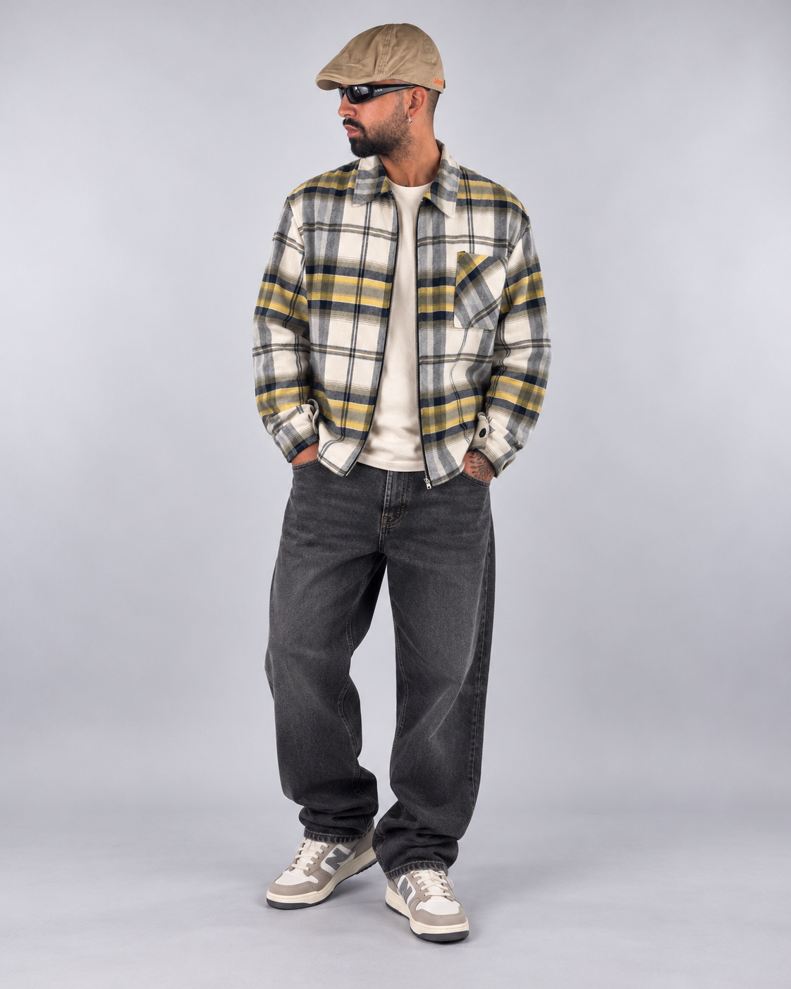Camicia “Check Yellow Zip”
