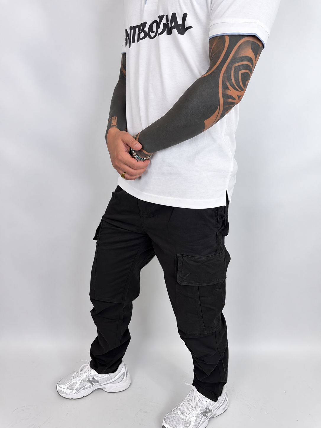 Pantalone Cargo Black – Utility Fit