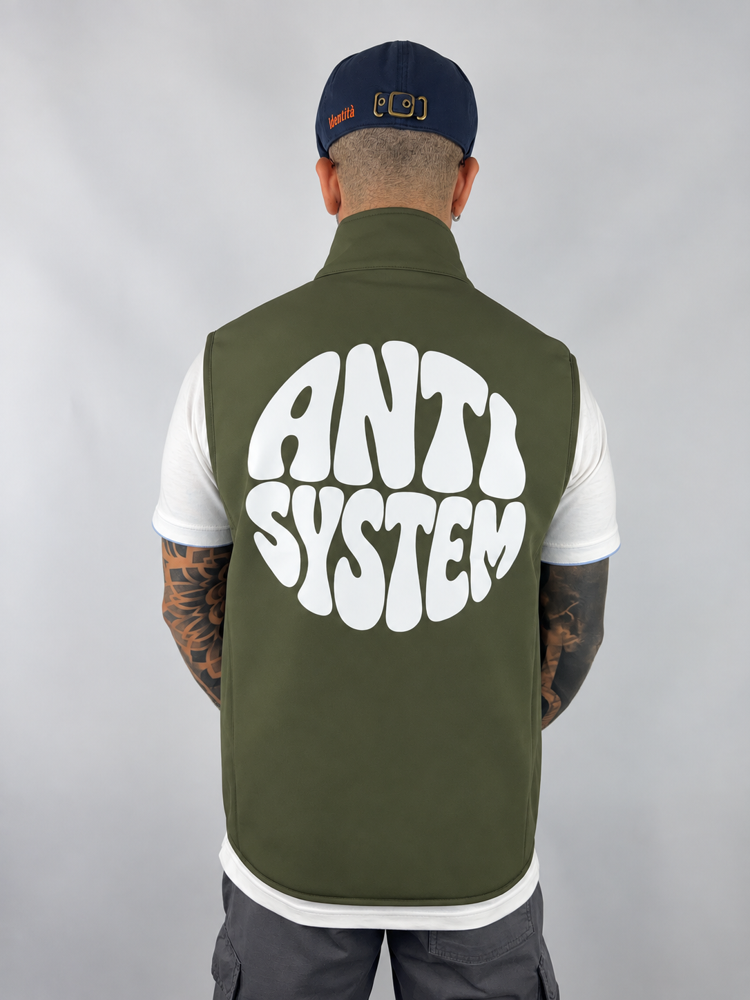Gilet “AntiSystem” Impermeabile Felpato