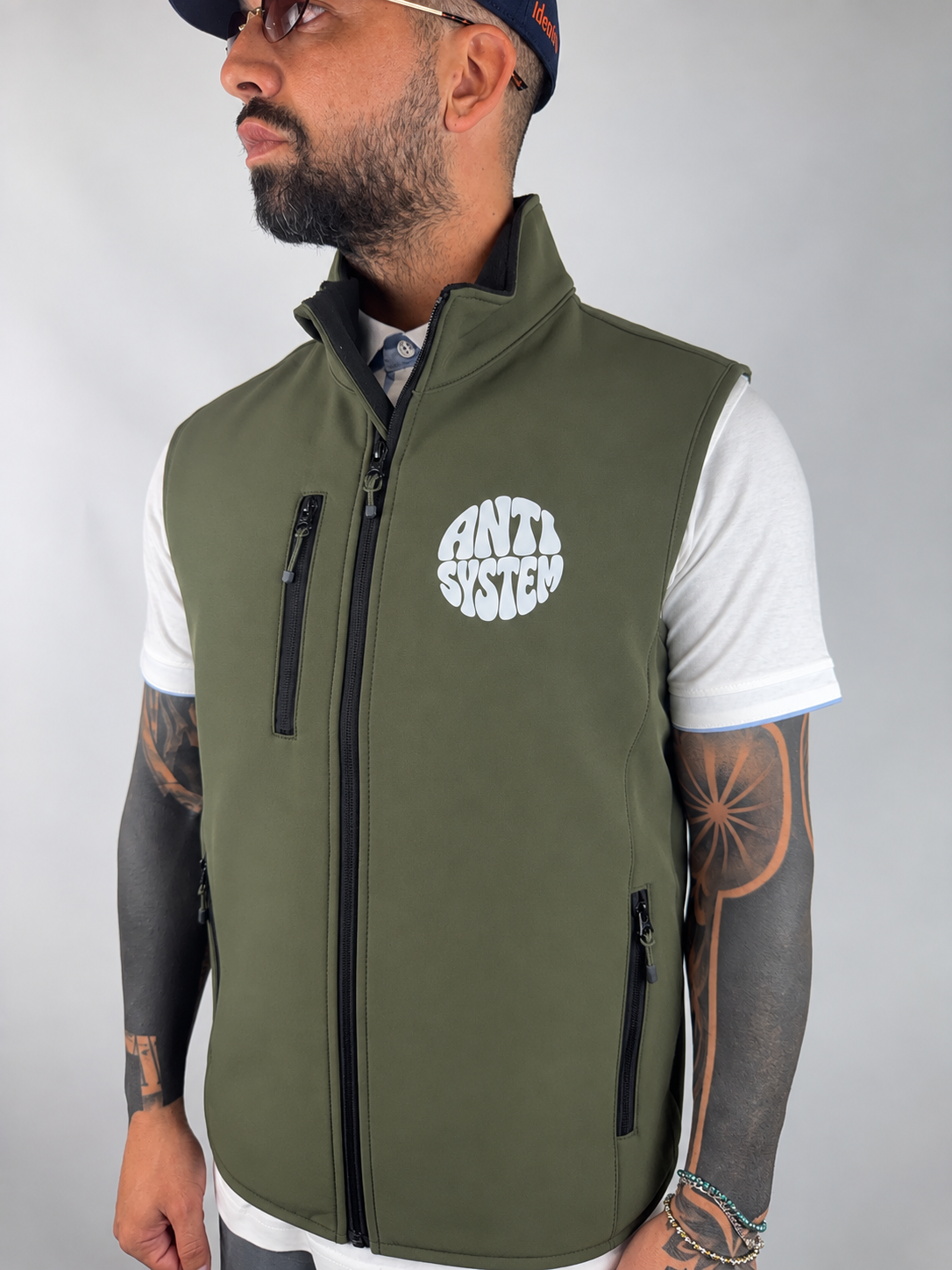 Gilet “AntiSystem” Impermeabile Felpato