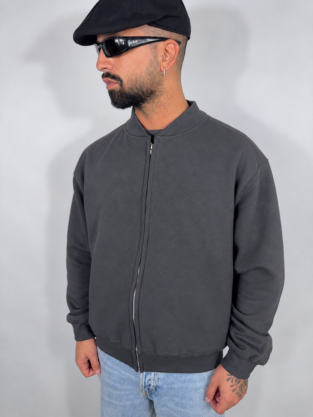 Felpa “Boston” Oversize Dark Grey