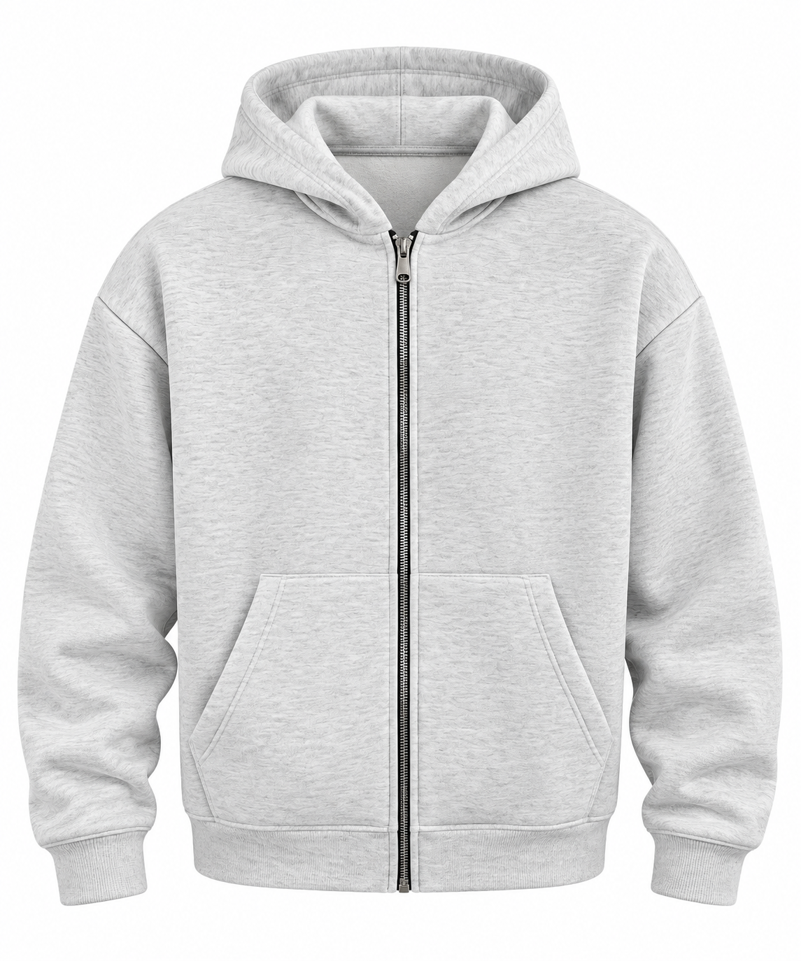 Felpa “Essential Zip” Light Grey