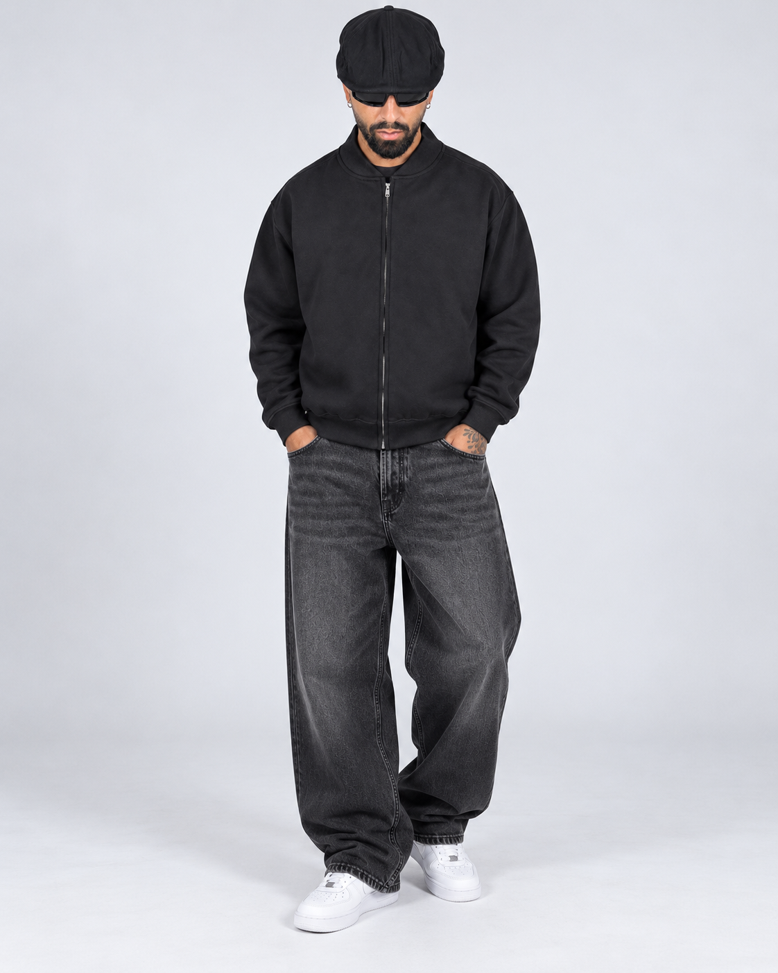 Felpa “Boston” Oversize Black