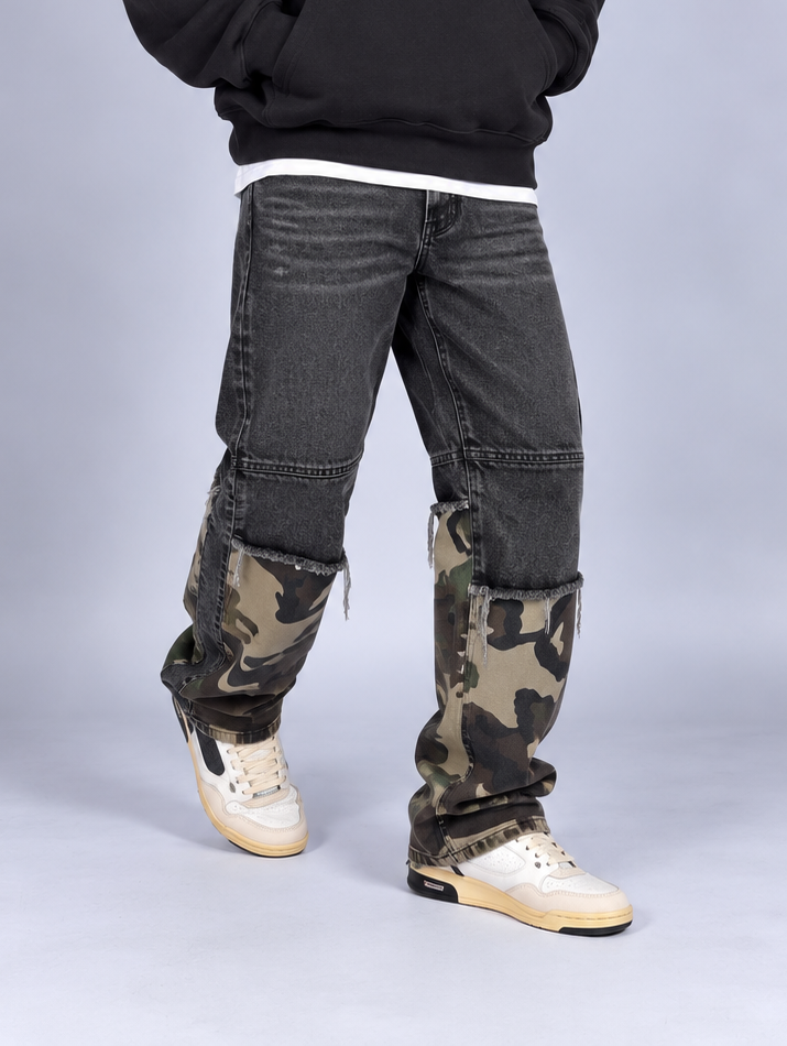 Jeans ''Black And Camo''