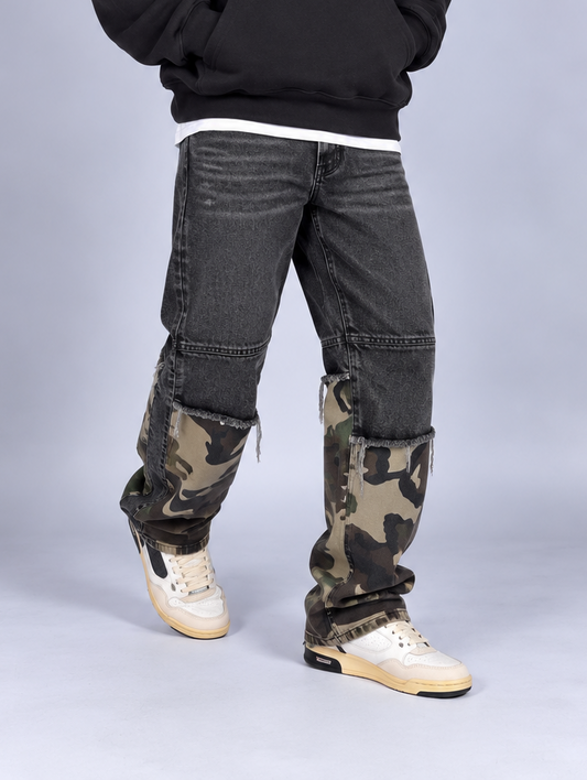 Jeans ''Black And Camo''