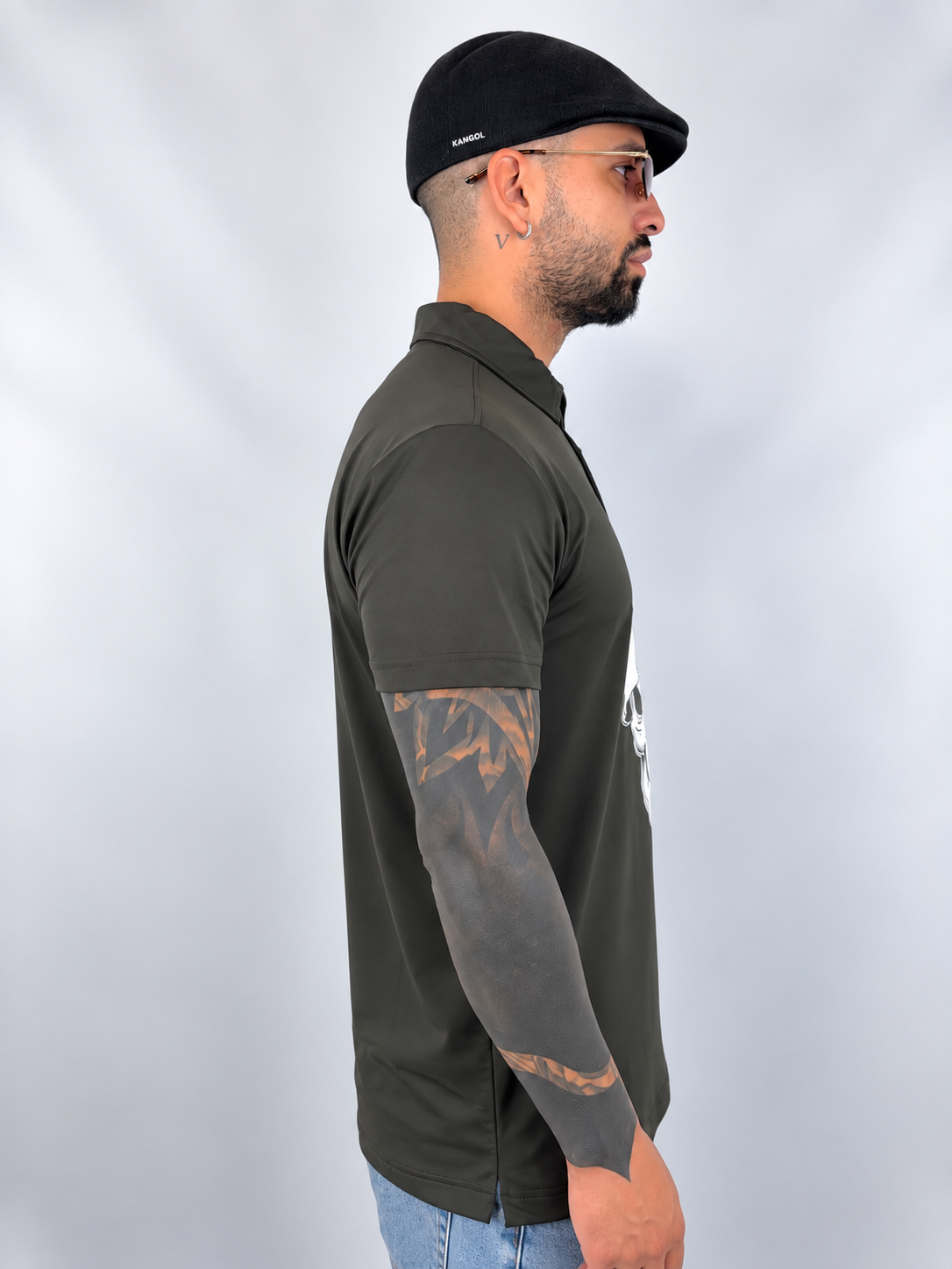 Polo ''Skull'' Army Green