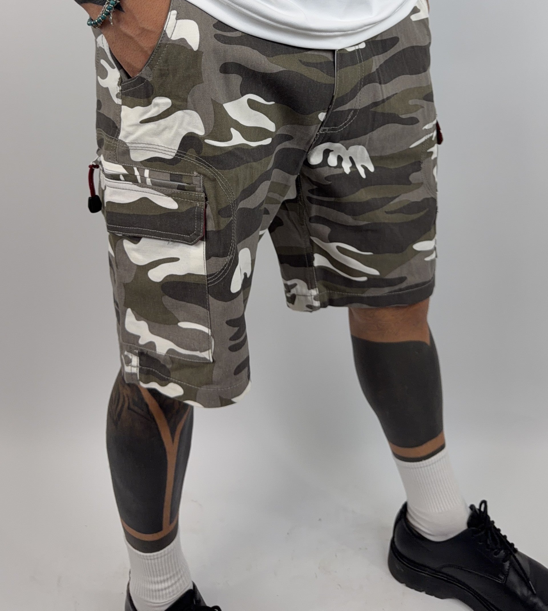 Bermuda Cargo Camouflage White